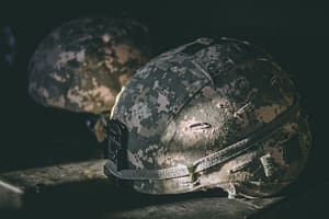 Military helmet symbolizing VA loans