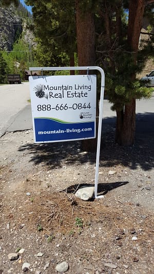 Mountain Living Real Estate Sign