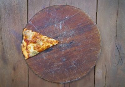 Wedge shaped pizza is what your skis should look like as you slowing go down the moutain
