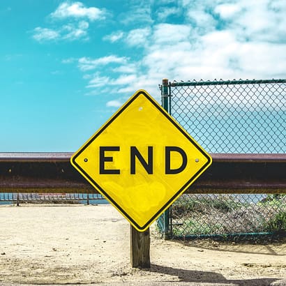 An end sign used to illustrate an end to short term rental moratorium 