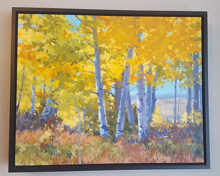 Artist painting of fall in Summit County