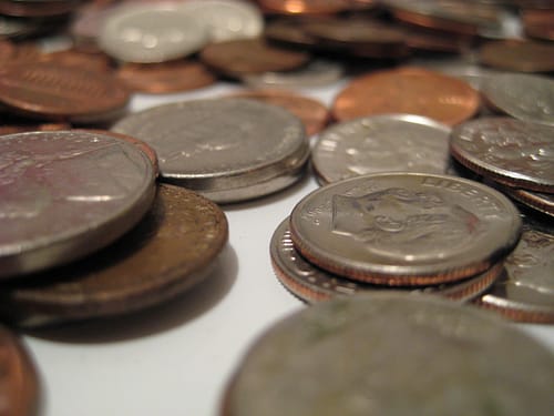 A pile of change for closing costs